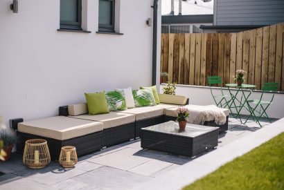 Sun terrace at Appleby, a self-catering holiday home in Daymer Bay, North Cornwall