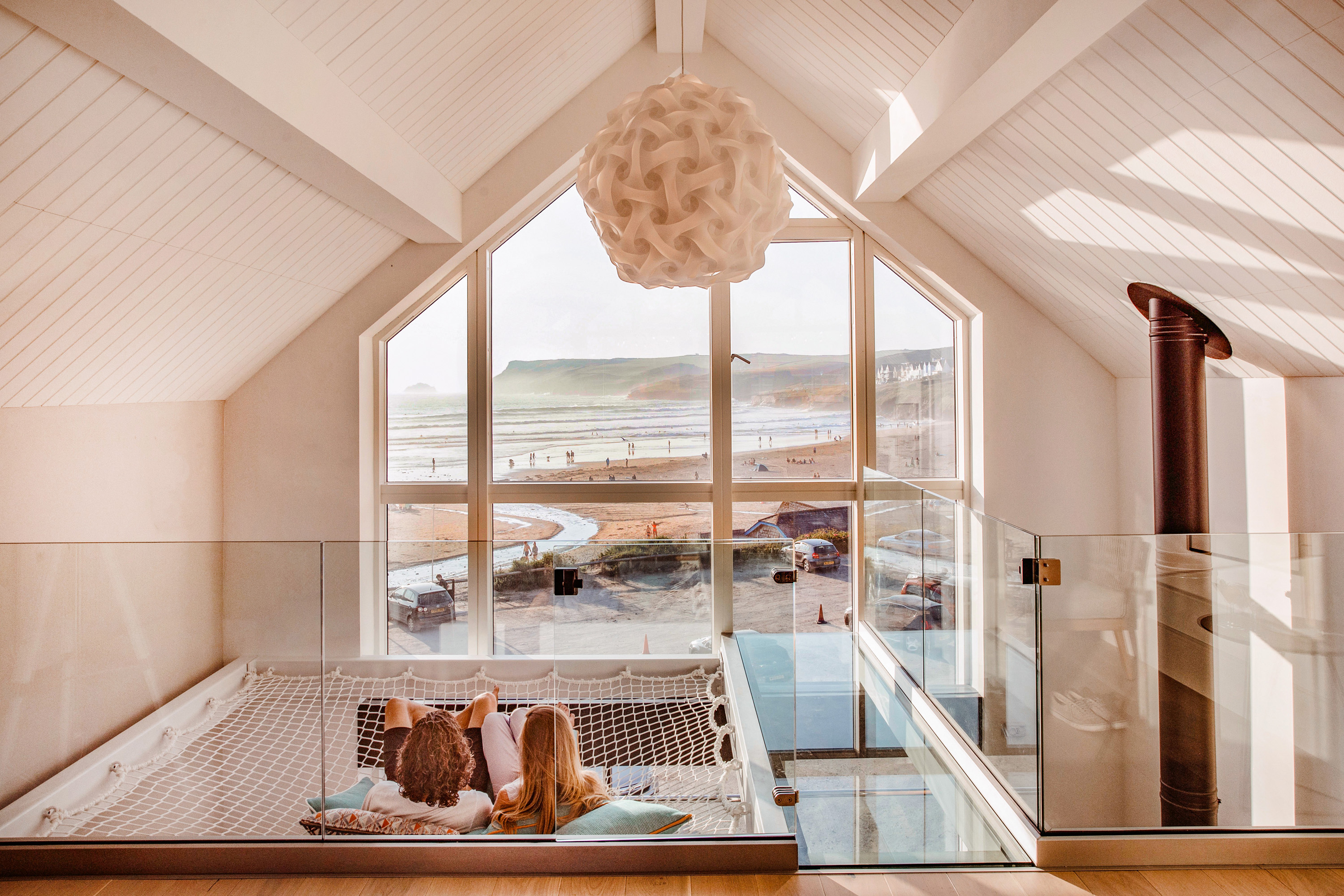 View from the top floor of Chyanna, a luxury, self-catering holiday home in Polzeath, North Cornwall