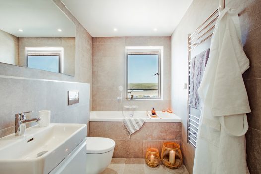 Bathroom at Chyanna, a luxury, self-catering holiday home in Polzeath, North Cornwall