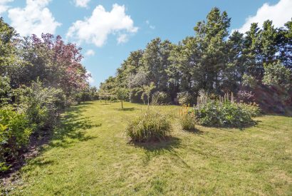 Garden at Kernow House, a self-catering holiday home in Rock, North Cornwall