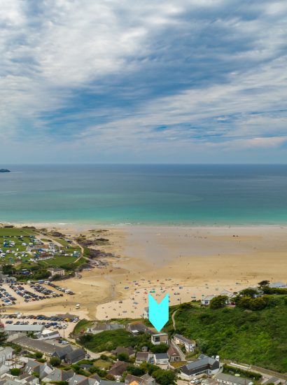 Seahouse from above, a self-catering holiday home in Polzeath, North Cornwall