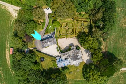 Bird's eye view of The Coach House, a self-catering holiday home near Rock, North Cornwall