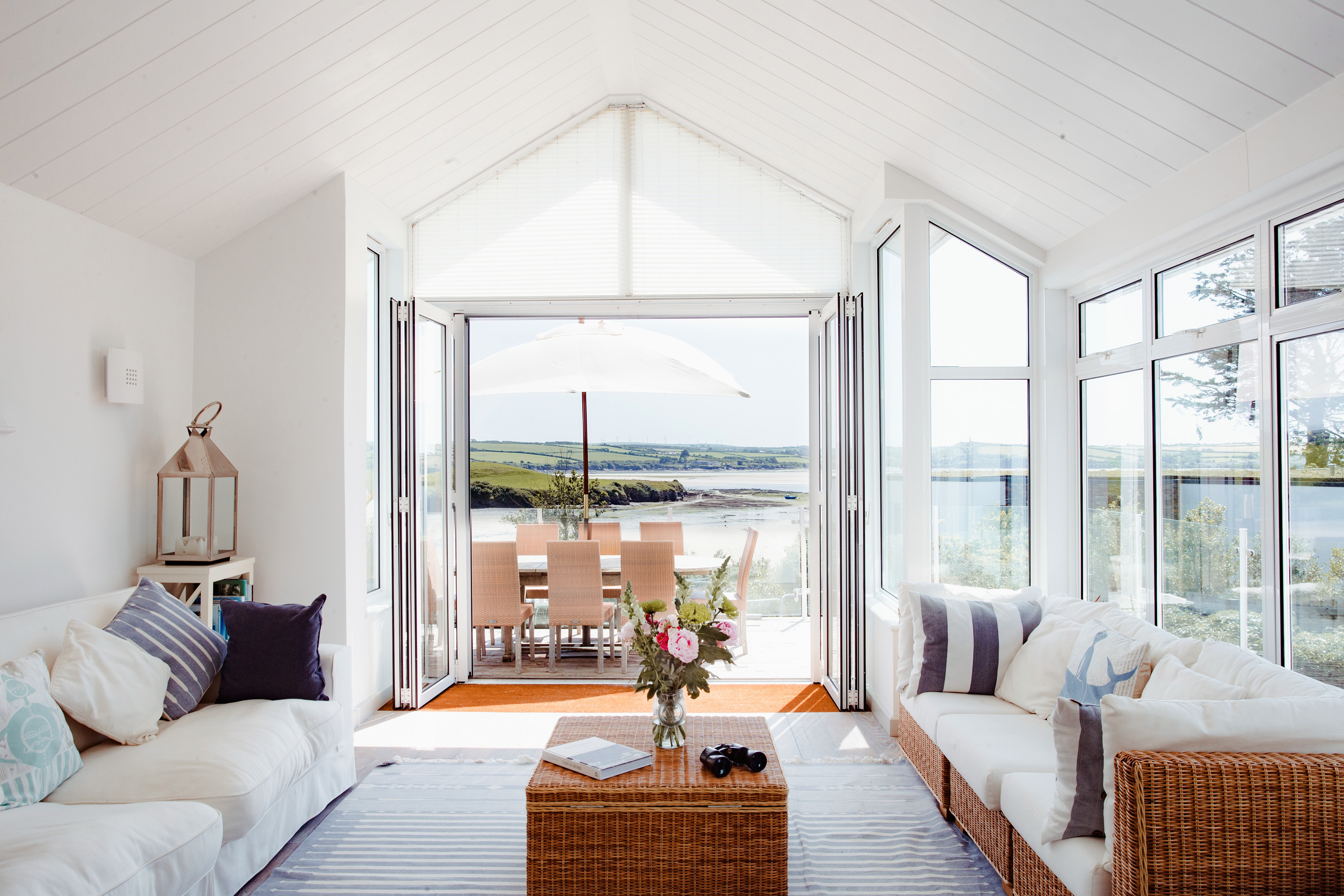 Sunroom at Trethwaite, a self-catering holiday home above Porthilly Beach, Rock, North Cornwall