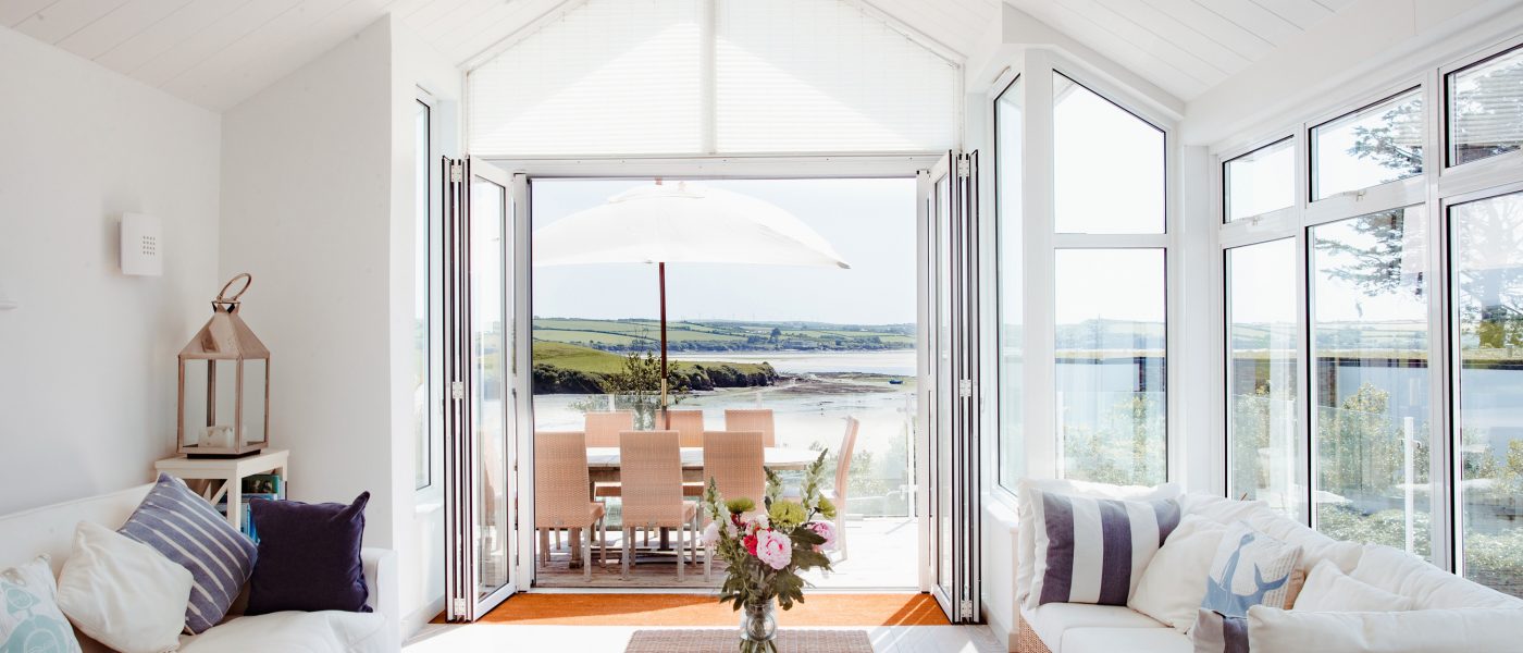 Sunroom at Trethwaite, a self-catering holiday home above Porthilly Beach, Rock, North Cornwall