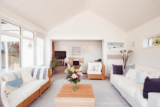 Sunroom at Trethwaite, a self-catering holiday home above Porthilly Beach, Rock, North Cornwall