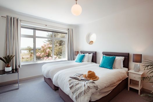 Bedroom two at Trethwaite, a self-catering holiday home above Porthilly Beach, Rock, North Cornwall