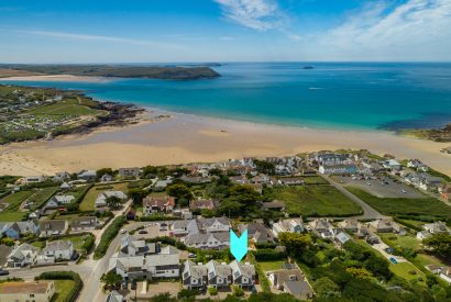 Aerial view of Ambrose, a self-catering holiday home in New Polzeath, North Cornwall