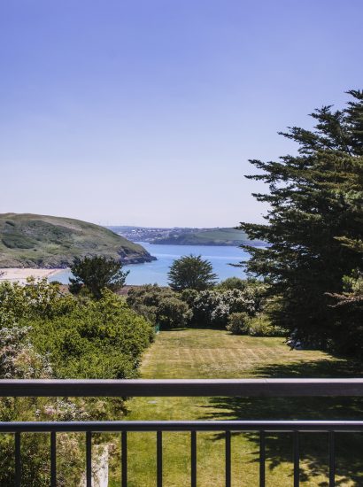 View from bedroom two at Puffins, a self-catering holiday home at Daymer Bay, North Cornwall