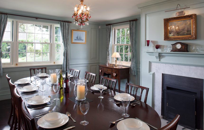 Dining room at Rockhaven, a slef-catering holiday home in Rock, North Cornwall
