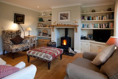 Lounge at Tamarisk Lodge, a self-catering holiday house in Daymer Bay, North Cornwall